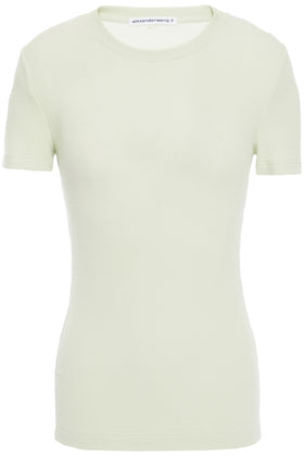 RRP €155 T By ALEXANDER WANG Top Size L Angora Rabbit Wool Blend Ribbed Front gallery photo number 1