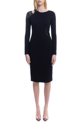 RRP €1920 JASON WU Midi Pencil Dress US0 2XS Partly Lined Lace Inserts gallery photo number 5