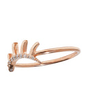 RRP €205 AAMAYA By PRIYANKA 830 Silver Ring Size 6 Rose Gold Plated White Zircon gallery photo number 1