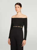 RRP €250 WOLFORD LINDA Pullover Top Size M HAND-APPLIED Pearls Seamless AW 21/22 gallery photo number 1