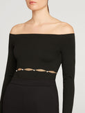 RRP €250 WOLFORD LINDA Pullover Top Size M HAND-APPLIED Pearls Seamless AW 21/22 gallery photo number 3
