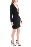 RRP€1750 HANEY Short Sheath Dress US2 XS Silk Blend Embellished Cut Out gallery photo number 2