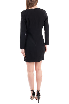 RRP€1750 HANEY Short Sheath Dress US2 XS Silk Blend Embellished Cut Out gallery photo number 6