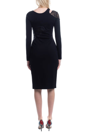 RRP €1920 JASON WU Midi Pencil Dress US0 2XS Partly Lined Lace Inserts gallery photo number 6