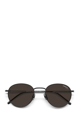 RRP€200 CARRERA Round Sunglasses  Black UV Protect Mirrored Lenses Lightweight