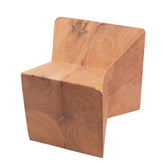 RRP €315 POLS POTTEN Wooden Stool / Side Table Brown Geometric gallery photo number 4