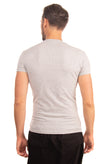 EMPORIO ARMANI T-Shirt Size 50 / L Melange Coated Logo Short Sleeve V-Neck gallery photo number 3