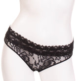 EMPORIO ARMANI Brief Knickers Size S Black Floral Lace Scalloped Trim gallery photo number 1