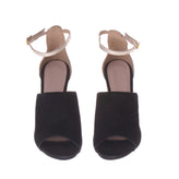 RRP €200 ANCARANI Leather Ankle Strap Sandals Size 40 UK 7 US 10 Heel Two Tone gallery photo number 2