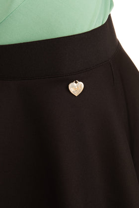 PAOLA T. Mini Flare Skirt One Size Unlined Elasticated Waist Logo Made in Italy gallery photo number 4