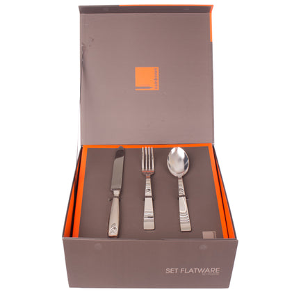 RRP €210 SAMBONET Stainless Steel Cutlery Set of 24 Pieces Elegant Made in Italy gallery photo number 1