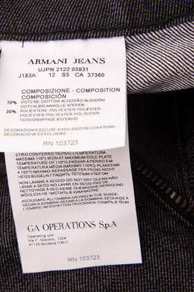 ARMANI JEANS Black Jeans Size 26  Embellished Pockets Regular Fit RRP€145 gallery photo number 7