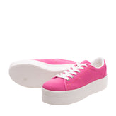 RRP €125 FLORENS Canvas Sneakers Size 37 UK 4 Two Tone Stitched Flatform Sole gallery photo number 6