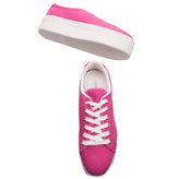RRP €125 FLORENS Canvas Sneakers Size 37 UK 4 Two Tone Stitched Flatform Sole gallery photo number 9