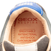 GEOX RESPIRA Sneakers Size 18 UK 2.5 US 3 Contrast Leather Breathable Logo gallery photo number 5