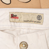 ROY ROGER'S Denim Shorts Size 18Y White Stretch Zip Fly Made in Italy gallery photo number 4