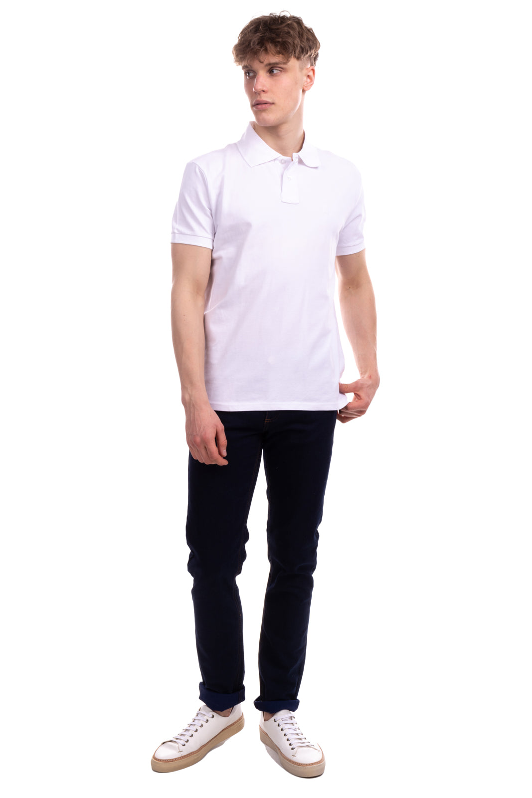 FRIEDRICH GRAHAM Polo Shirt Size XL Embroidered Logo Spread Collar Short Sleeve gallery main photo