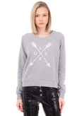 RRP €110 CAPITOL COUTURE BY TRISH SUMMERVILLE Sweatshirt Size S Melange Coated gallery photo number 4