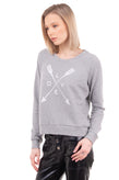 RRP €110 CAPITOL COUTURE BY TRISH SUMMERVILLE Sweatshirt Size S Melange Coated gallery photo number 5