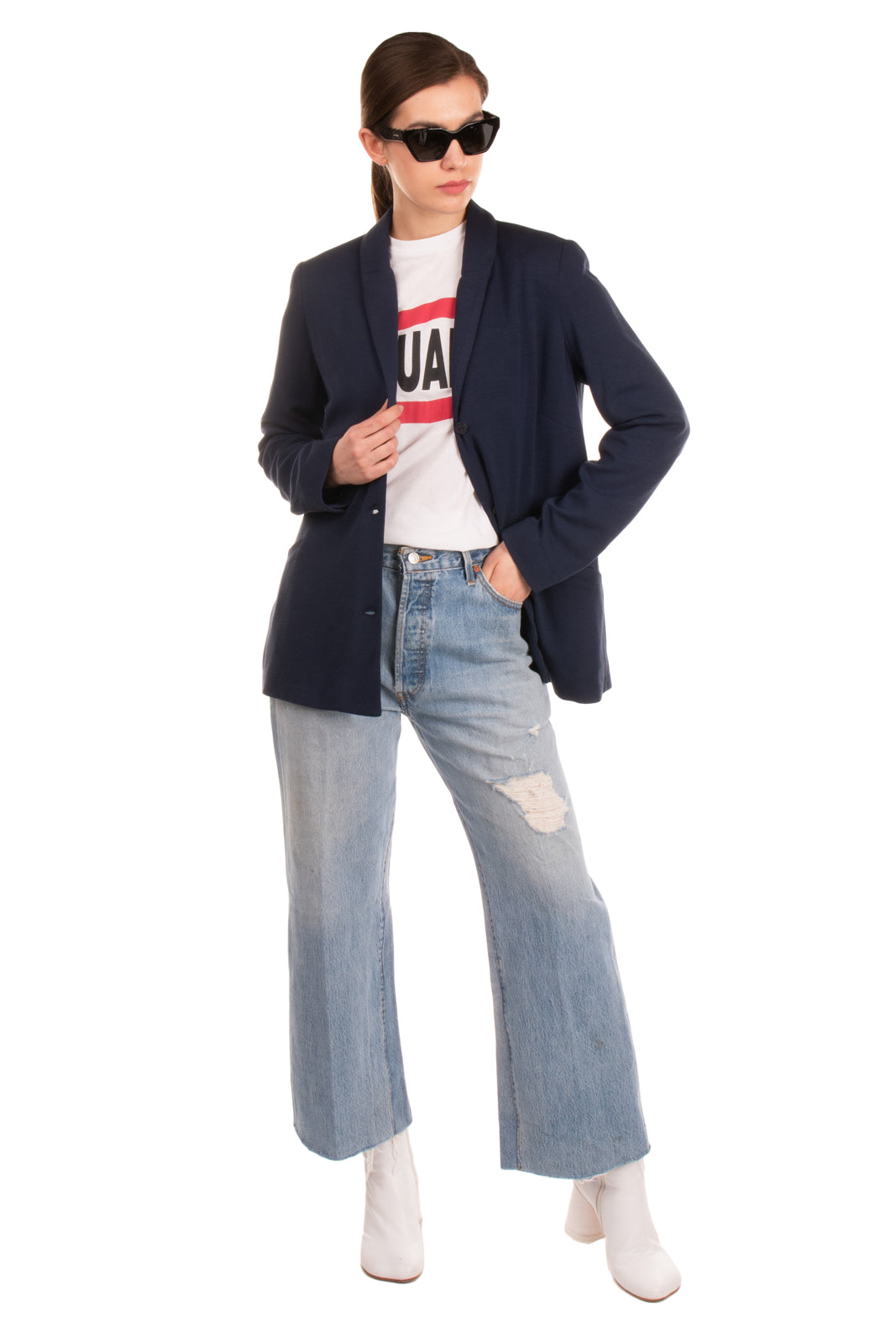 RRP€105 TWINSET SIMONA BARBIERI Blazer Jacket Size S Fully Single Breasted gallery main photo