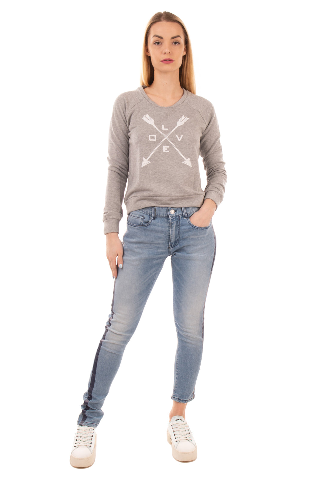 RRP €110 CAPITOL COUTURE By TRISH SUMMERVILLE Sweatshirt Size S Melange Coated gallery main photo