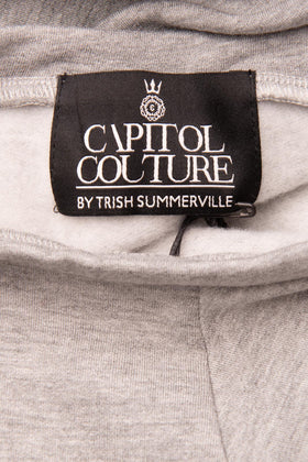 RRP €110 CAPITOL COUTURE By TRISH SUMMERVILLE Sweatshirt Size S Melange Coated gallery photo number 6