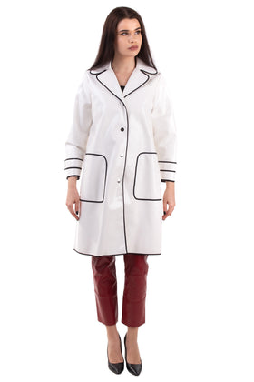 RRP €210 TWIN-SET SIMONA BARBIERI Trench Coat Size 42 / S PU Coated Collared gallery photo number 2