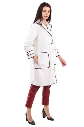 RRP €210 TWIN-SET SIMONA BARBIERI Trench Coat Size 42 / S PU Coated Collared gallery photo number 3