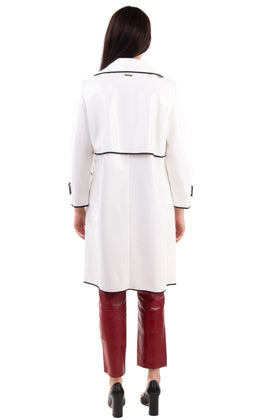 RRP €210 TWIN-SET SIMONA BARBIERI Trench Coat Size 42 / S PU Coated Collared gallery photo number 4
