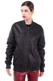 RRP €3020 MR & MRS ITALY Leather Bomber Jacket Size M Lamb Fur Inside Full Zip gallery photo number 3