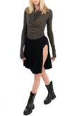 RRP€1100 RICK OWENS GLITTER F/W 17 Wool Knitted Boner Skirt Size S Elastic Waist gallery photo number 2