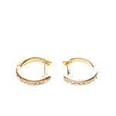 EYLAND Gold Plated Small Huggie Earrings Swarovski Hinged Closure gallery photo number 1