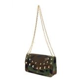 RRP €150 STEFANO GHILARDI Crossbody Bag Camouflage Studded Made in Italy gallery photo number 1