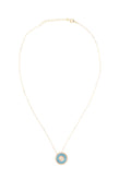 SPHERA MILANO 925 Sterling Silver Chain Necklace Gold Plated Circle Pendant gallery photo number 1