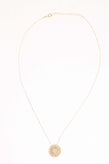 SPHERA MILANO 925 Sterling Silver Chain Necklace Gold Plated Circle Pendant gallery photo number 2