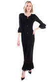 RRP €665 JUST CAVALLI Maxi Knitted Flounce Dress Size XS Lame Effect Lace Up gallery photo number 2