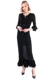RRP €665 JUST CAVALLI Maxi Knitted Flounce Dress Size XS Lame Effect Lace Up gallery photo number 3