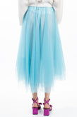 CAPPELLINI By PESERICO Tulle Flare Skirt Size IT 42  / M Asymmetric Hem RRP €230 gallery photo number 5
