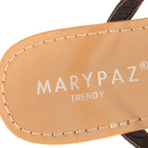 MARYPAZ Thong Sandals Size 38 UK 5 US 8 Metallic Effect Two Tone Studded gallery photo number 6