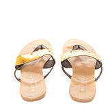 MARYPAZ Thong Sandals Size 38 UK 5 US 8 Metallic Effect Two Tone Studded gallery photo number 4