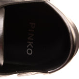 RRP€235 PINKO ENDINE Leather Sneakers - EU 39 UK 5 US 9 Crumpled Metallic gallery photo number 7