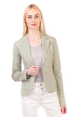 RRP €195 DKNY Denim Blazer Jacket Size M Unlined Single Breasted Made in Italy gallery photo number 1