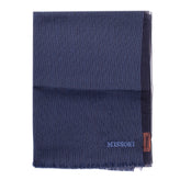 RRP €360 MISSONI Long Shawl / Wrap Scarf Wool & Silk Blend Striped Frayed Edges gallery photo number 1