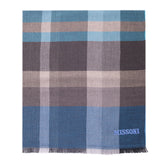 RRP €360 MISSONI Wool Long Shawl Wrap Scarf Plaid Frayed Edges Made in Italy gallery photo number 1