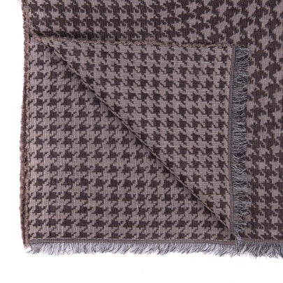 MISSONI Long Shawl/Wrap Scarf Wool Blend Houndstooth Made in Italy RRP €320