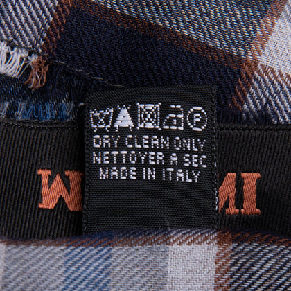 RRP€360 MISSONI Silk & Wool Shawl / Wrap Scarf Long Tartan Pattern Made in Italy gallery photo number 7