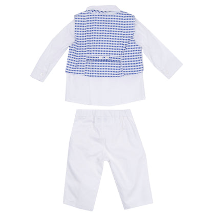 RRP €210 ALETTA Shirt Bottom Bow Tie & Waistcoat Set Size 6M 68CM Made in Italy gallery photo number 2