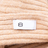 8 Stole Scarf Cashmere & Merino Wool Blend Beige Ribbed Knit Made in Italy gallery photo number 3