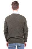 RRP €120 HACKETT Lambswool Jumper Size XL Thin Knit Melange Effect Crew Neck gallery photo number 6