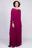 RRP €3975 OSCAR DE LA RENTA Silk Caftan Dress Size XS Rhinestones High Slit gallery photo number 1
